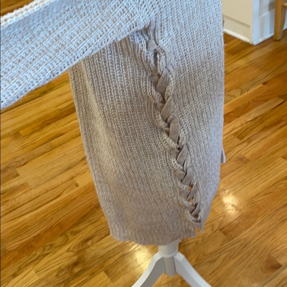 [no comment] cream braided cardigan - Picture 2 of 7